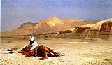 Jean-Leon Gerome An Arab and His Horse in the Desert painting